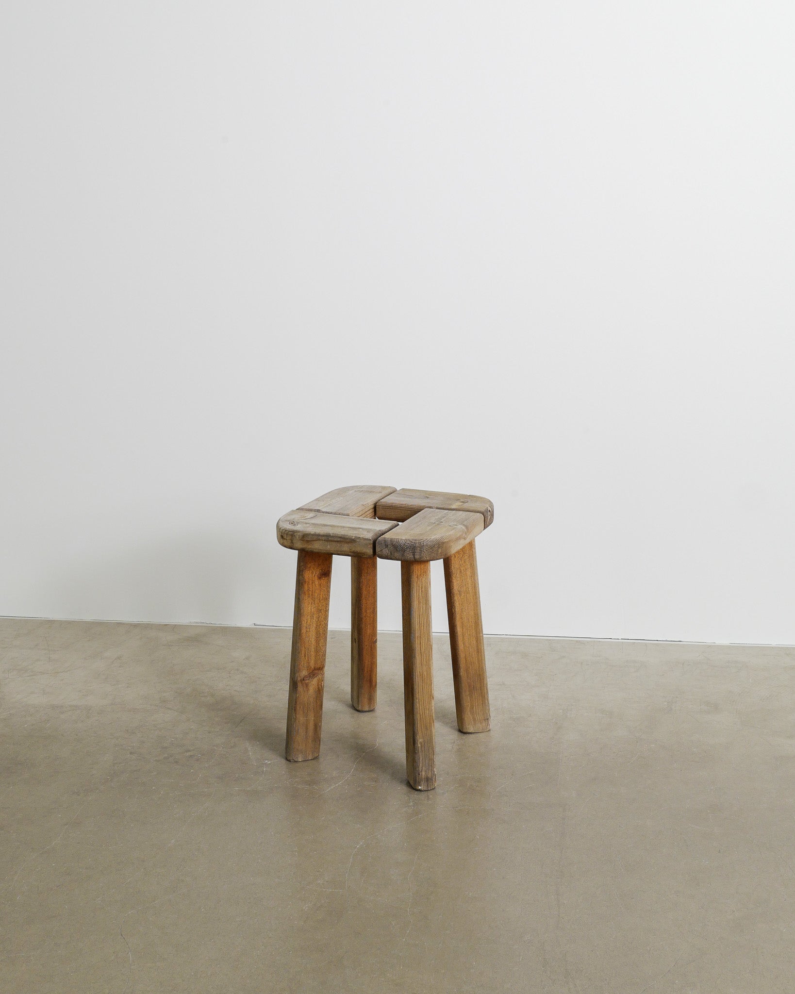 SWEDISH WOODEN STOOL IN PINE, 1940s