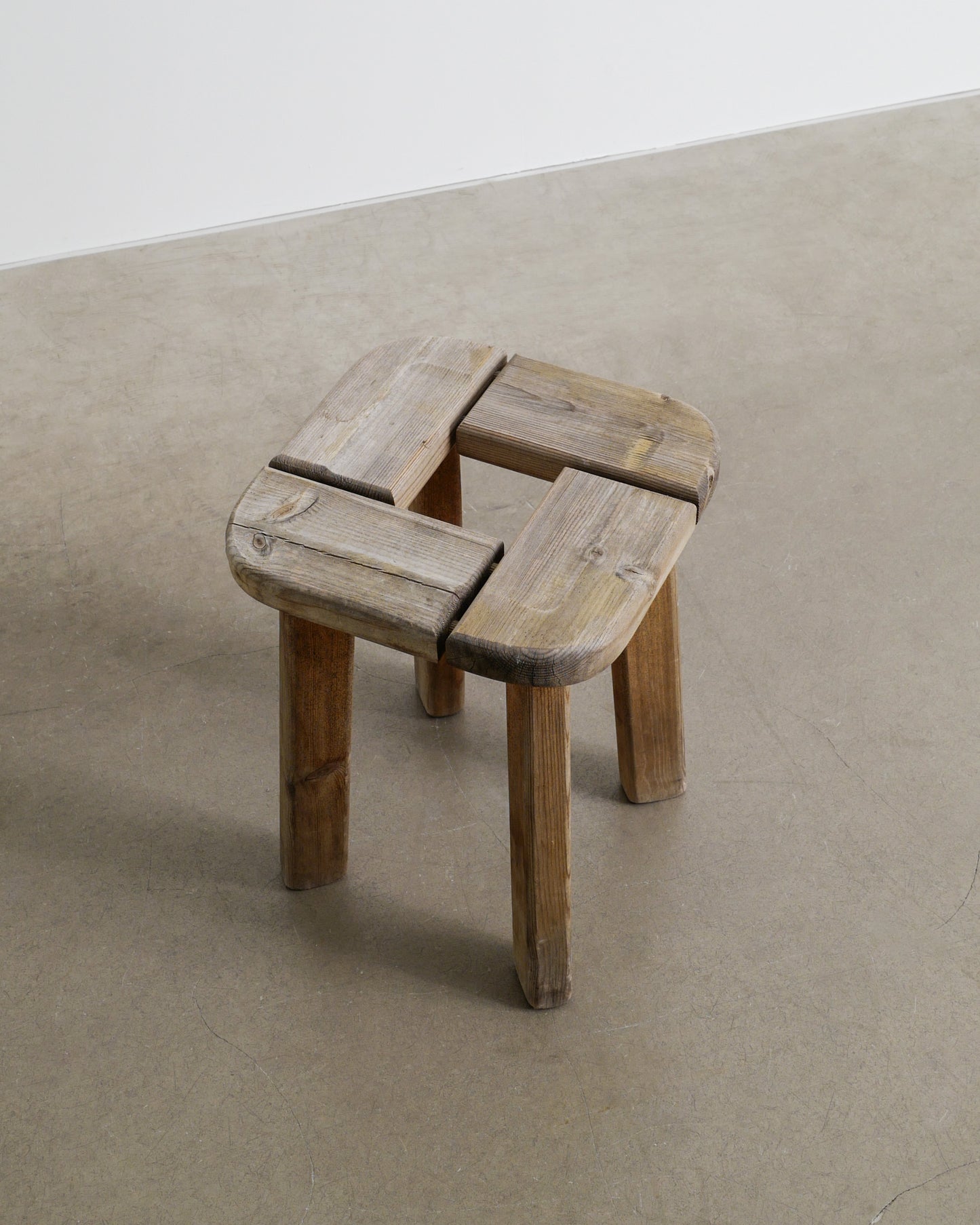 SWEDISH WOODEN STOOL IN PINE, 1940s