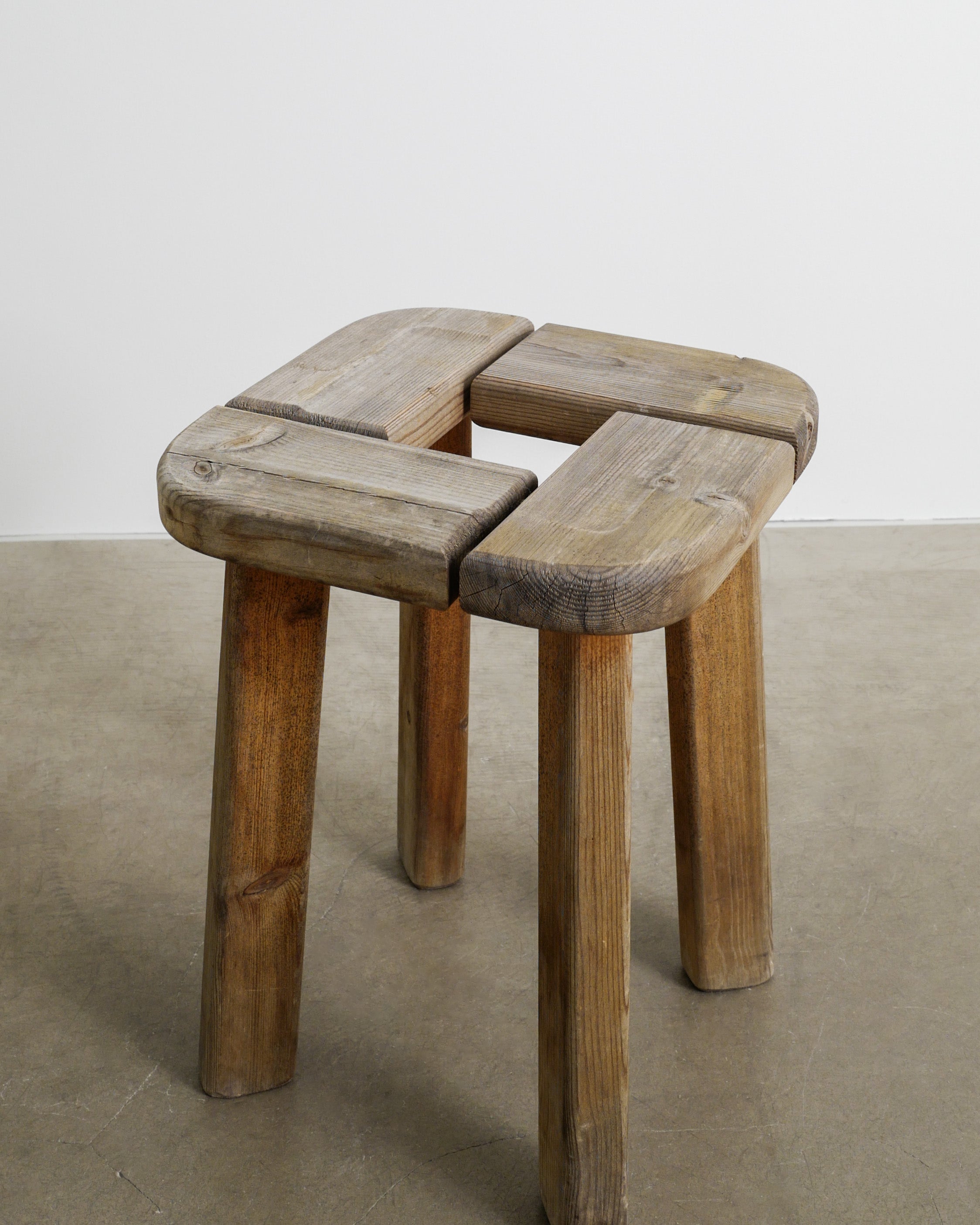 SWEDISH WOODEN STOOL IN PINE, 1940s
