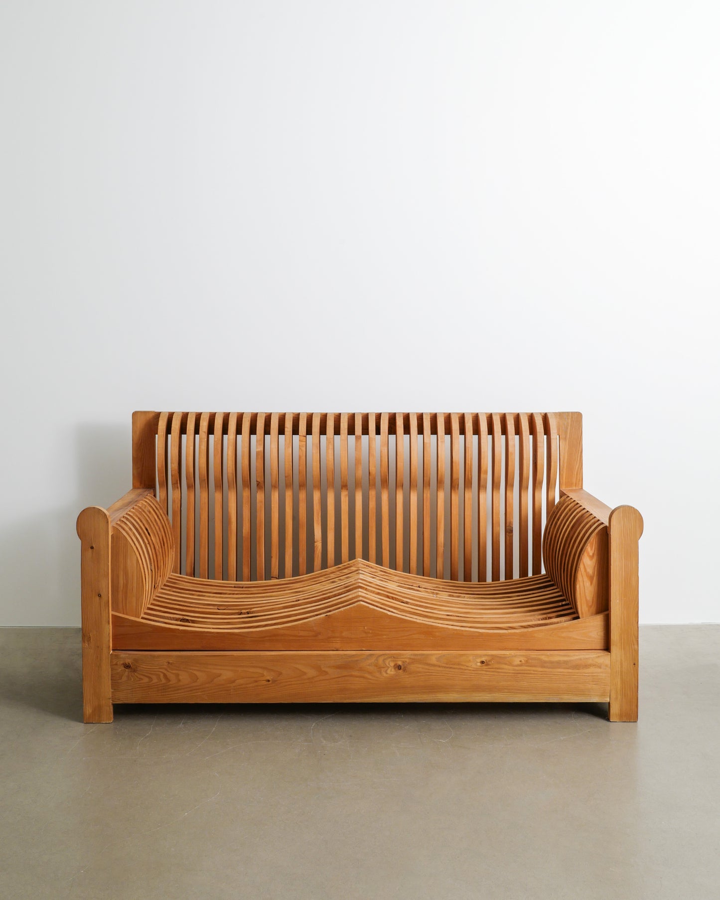 MARIO CEROLI PINE SOFA, 1970s