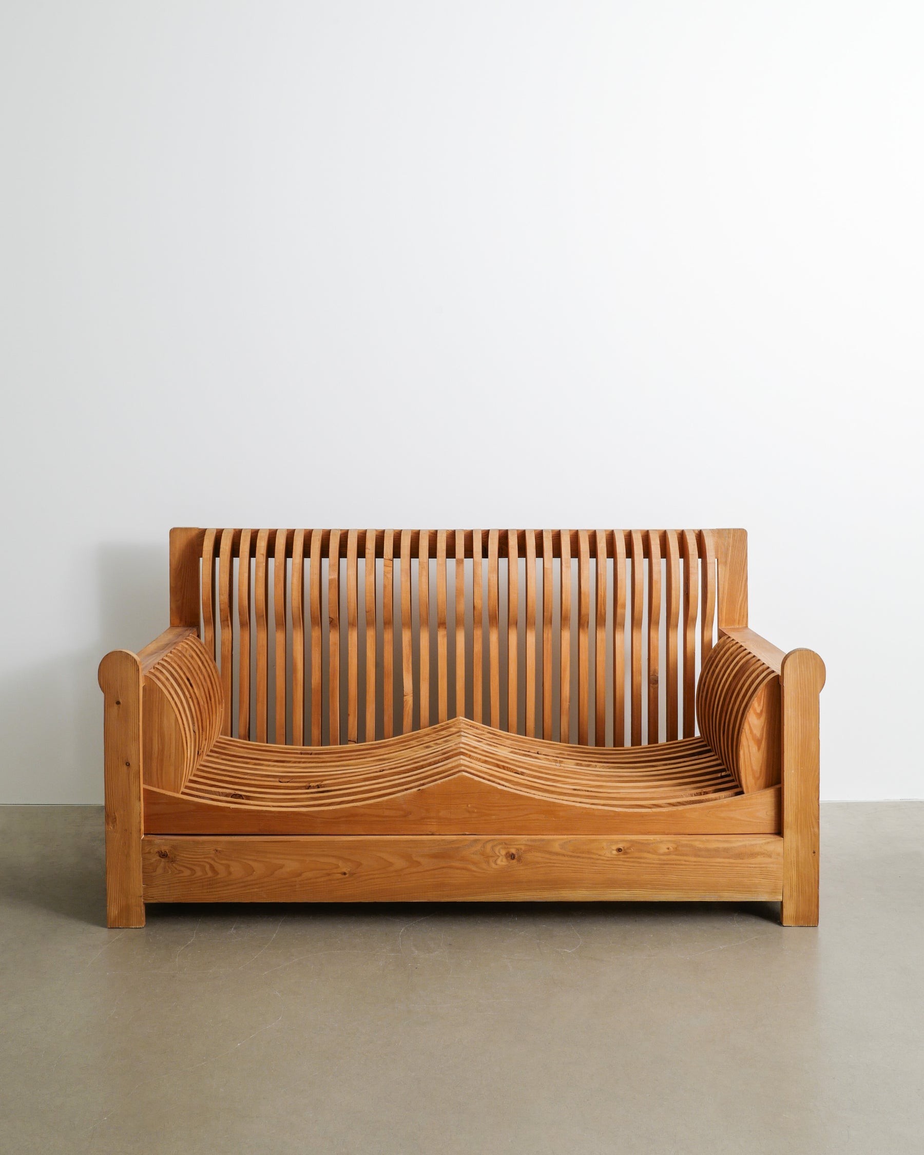 MARIO CEROLI PINE SOFA, 1970s