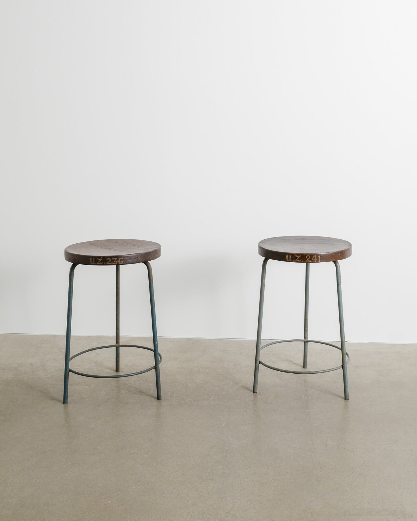 PAIR OF PIERRE JEANNERET HIGH STOOLS, 1950s