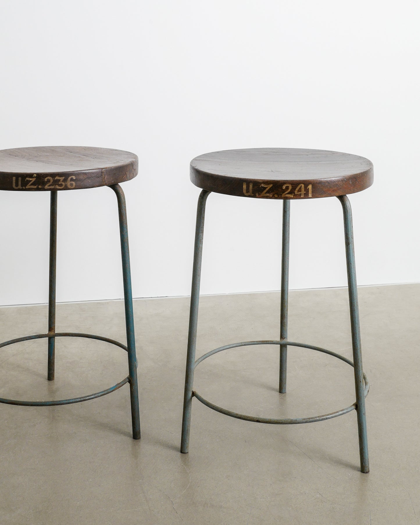 PAIR OF PIERRE JEANNERET HIGH STOOLS, 1950s