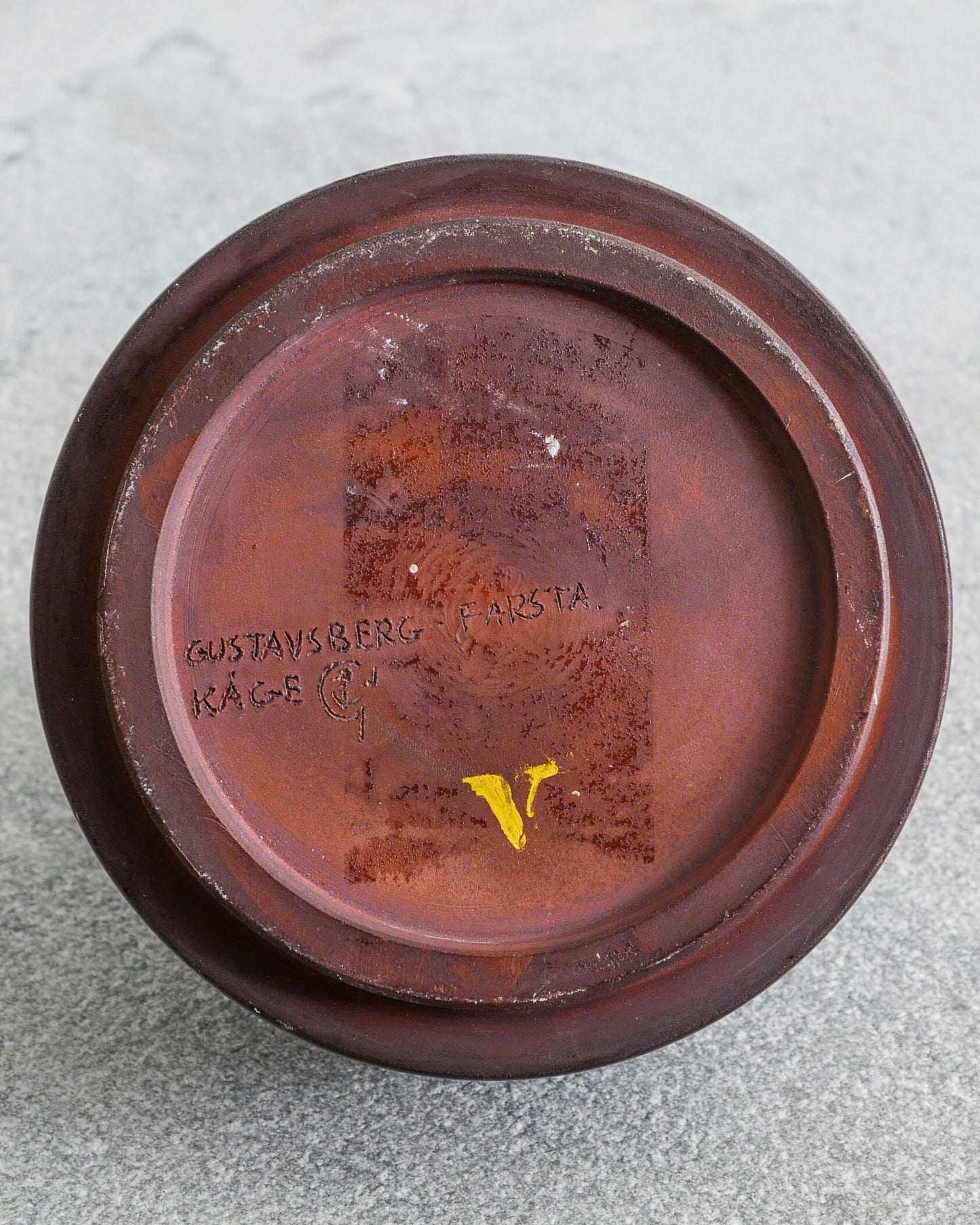 WILHELM KÅGE "FARSTA" STONEWARE VASE, 1940s