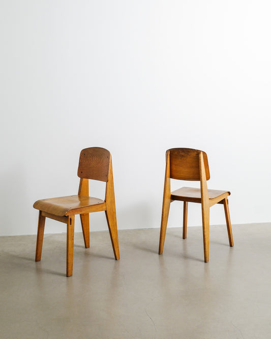 JEAN PROUVÈ "TOUT BOIS" CHAIRS, 1941