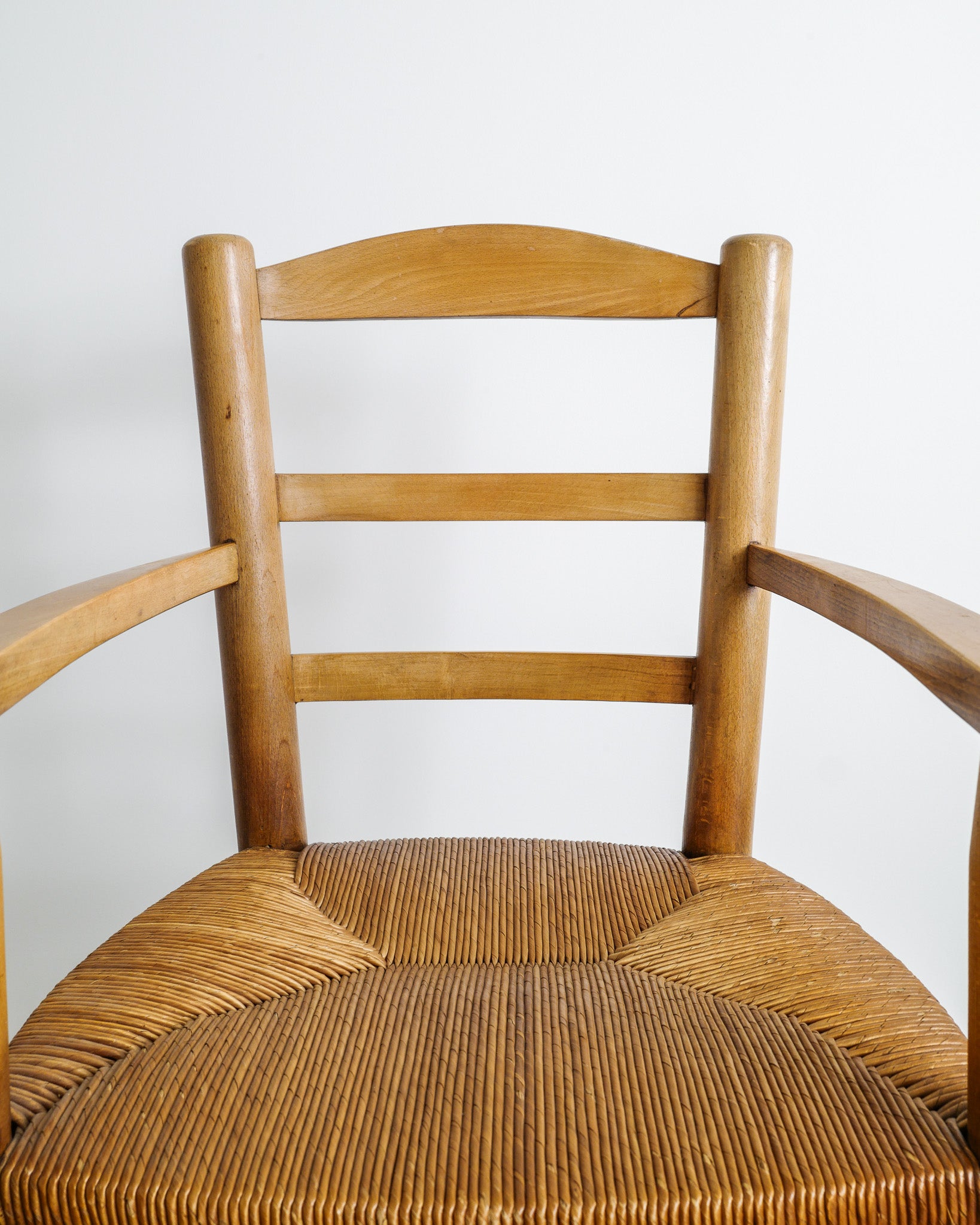 PAIR OF FRENCH ARMCHAIRS IN ELM, 1950s