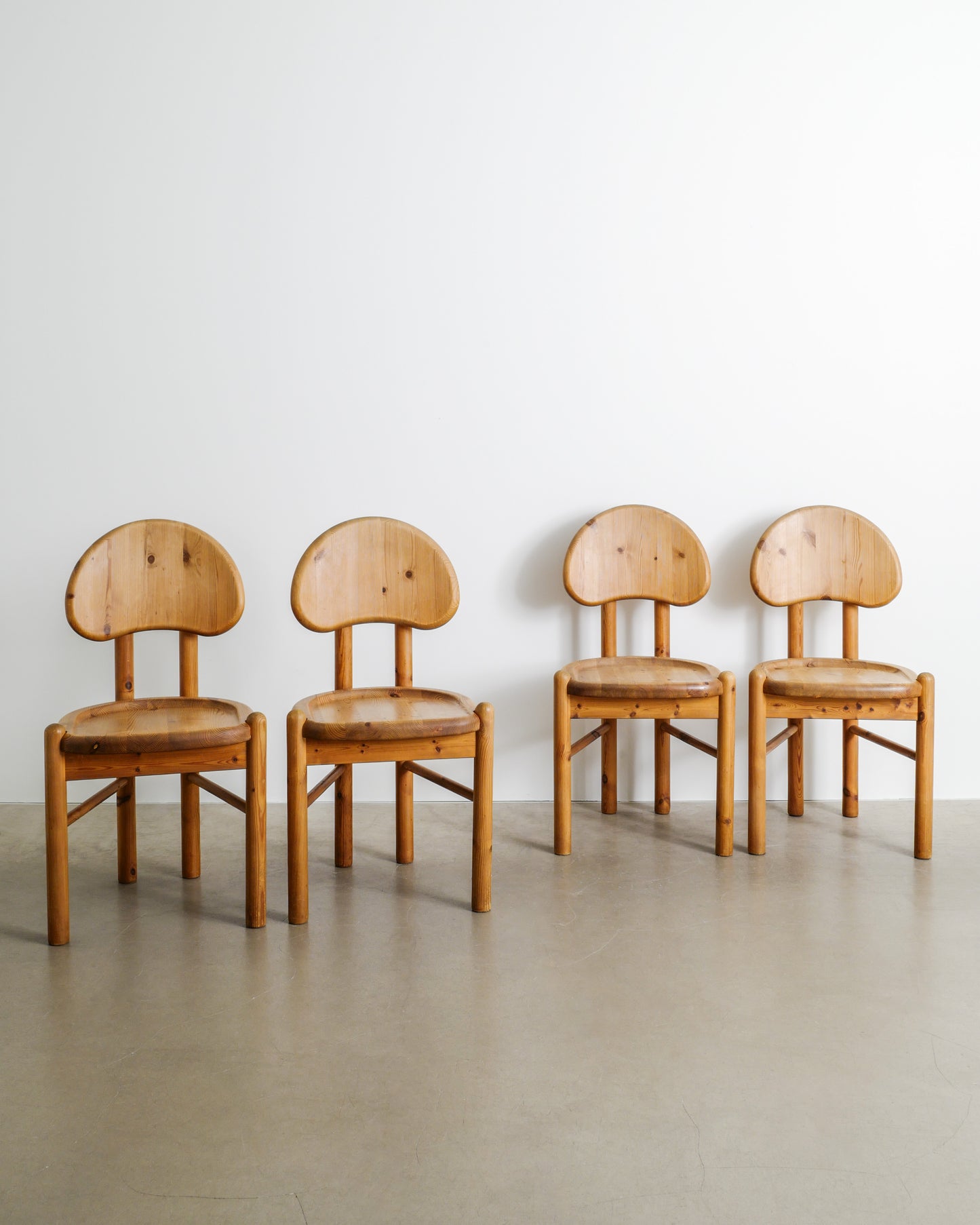RAINER DAUMILLER PINE CHAIRS, 1970s