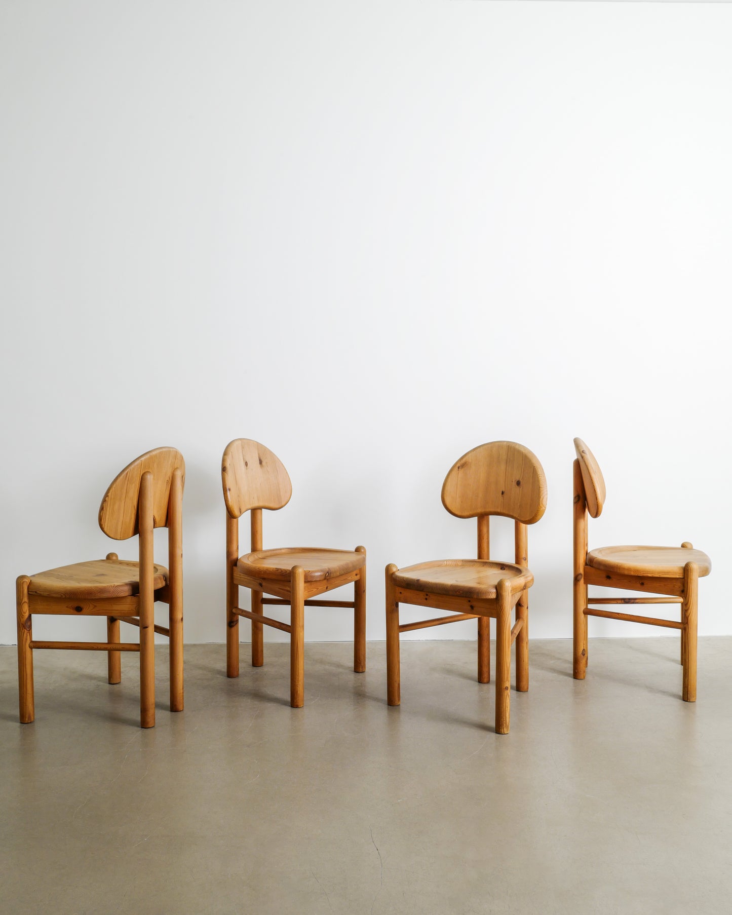 RAINER DAUMILLER PINE CHAIRS, 1970s